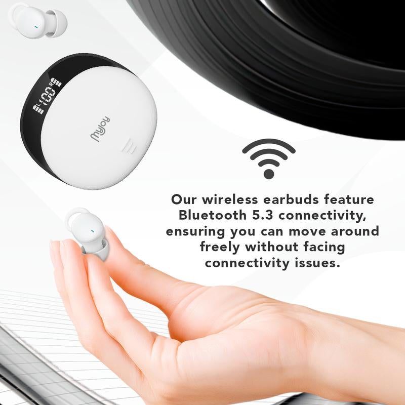 Myjoy Invisible Wireless Bluetooth Earbuds - Perfect for Sleeping, Travel, and Meditation
