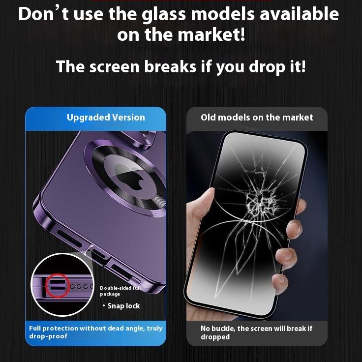 Coque iPhone Métal Magnétique IP16 Pro Max – Protection Lentilles & Confidentialité