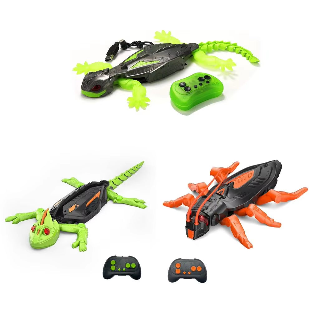 Exciting Wall Climbing Robot Gecko - LED Eyes & Remote Control Fun for Kids 14+