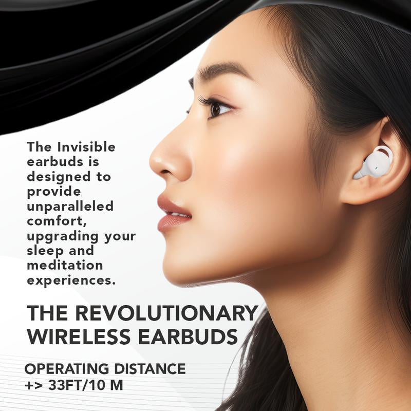 Myjoy Invisible Wireless Bluetooth Earbuds - Perfect for Sleeping, Travel, and Meditation