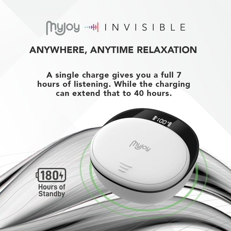 Myjoy Invisible Wireless Bluetooth Earbuds - Perfect for Sleeping, Travel, and Meditation
