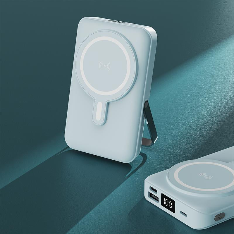 Spring Sale Magnetic Wireless Portable Charger, Foldable 5000Mah Battery Pack with USB-C Cable for Iphone 16/15/14/13/Pro/Mini/Promax, Fast Charging Source. Easter Gift 2025