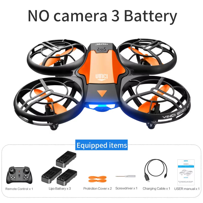 V8 New Mini Drone 4K 1080P HD Camera Drones Wifi Fpv Air Pressure Height Maintain Foldable Quadcopter RC Dron Toy Gift