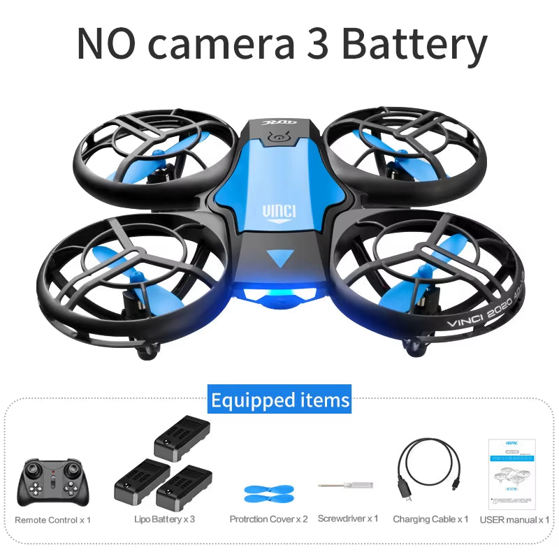 V8 New Mini Drone 4K 1080P HD Camera Drones Wifi Fpv Air Pressure Height Maintain Foldable Quadcopter RC Dron Toy Gift