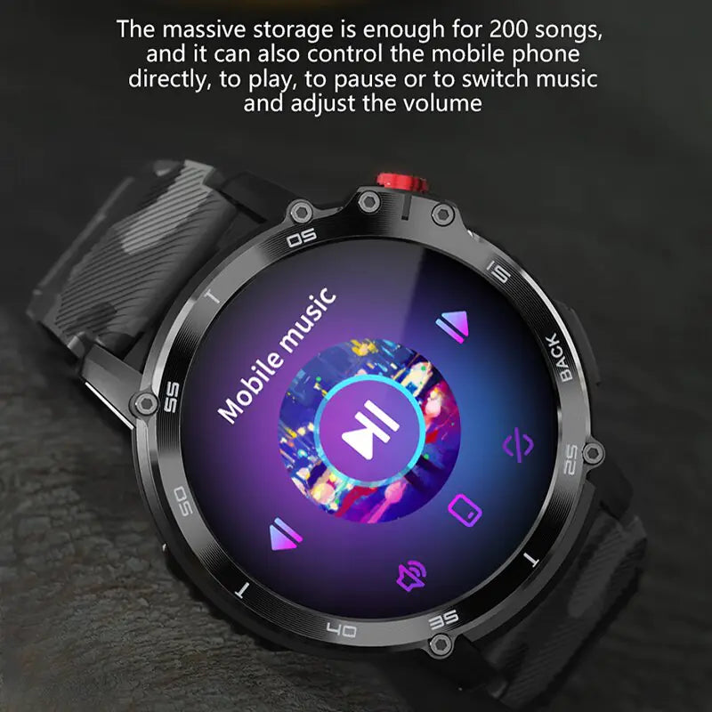 Montre intelligente CRTORRS 3ATM avec suivi santé et 24 modes sport