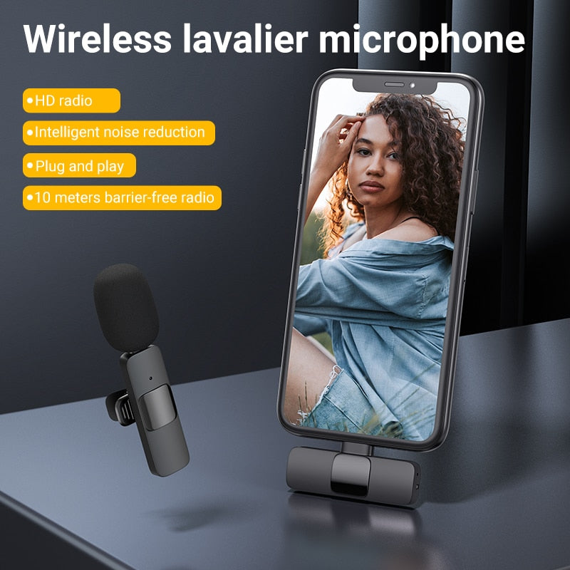 Kit de vlogging MAMEN avec micro sans fil et trépied pour téléphone