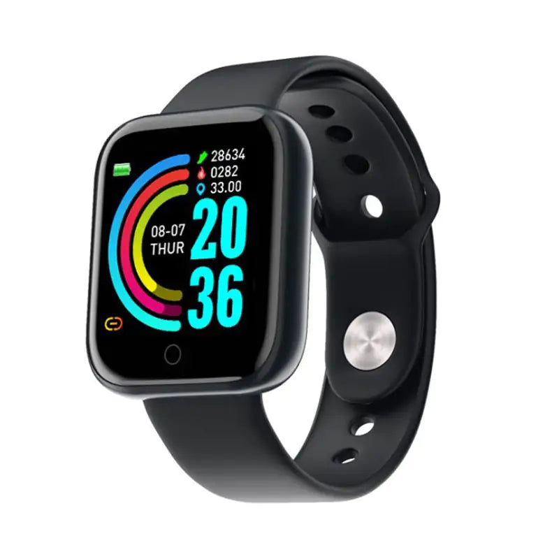 Montre fitness étanche avec fréquence cardiaque et notifications