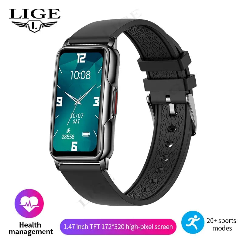 Montre intelligente LIGE femme, appels Bluetooth, IP67 et suivi d’activité