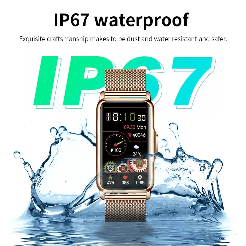 Montre intelligente LIGE femme, appels Bluetooth, IP67 et suivi d’activité