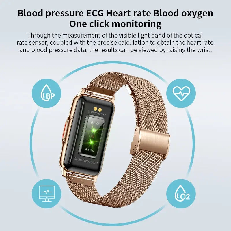 Montre intelligente LIGE femme, appels Bluetooth, IP67 et suivi d’activité