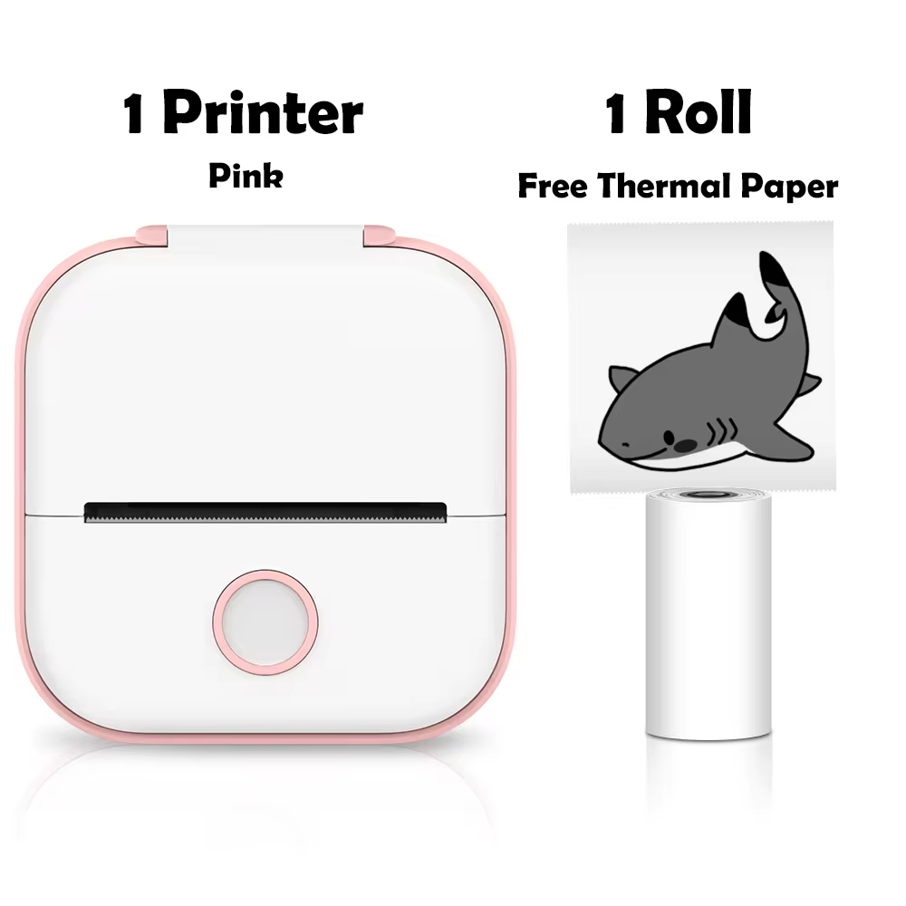 Imprimante portable Phomemo T02 – mini imprimante thermique sans encre Bluetooth pour étiquettes autocollantes et stickers