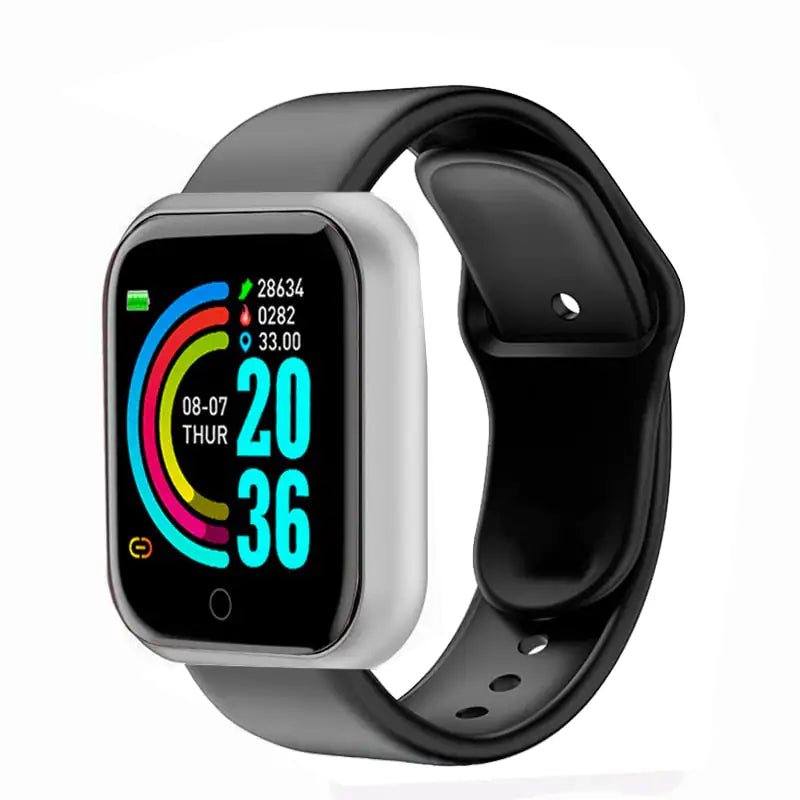 Montre fitness étanche avec fréquence cardiaque et notifications