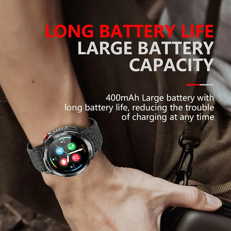 Montre intelligente CRTORRS 3ATM avec suivi santé et 24 modes sport