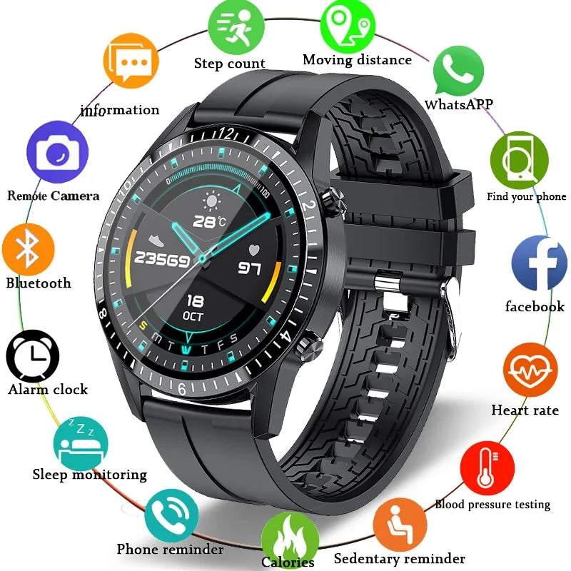 Montre intelligente Bluetooth IP67 avec écran tactile 1,3 po