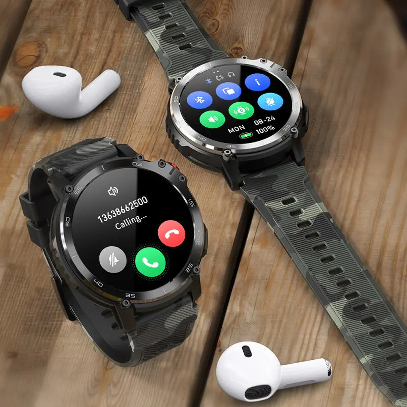 Montre intelligente CRTORRS 3ATM avec suivi santé et 24 modes sport